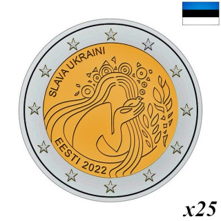 Estonia 2 Euro 2022 "Glory to Ukraine" Roll