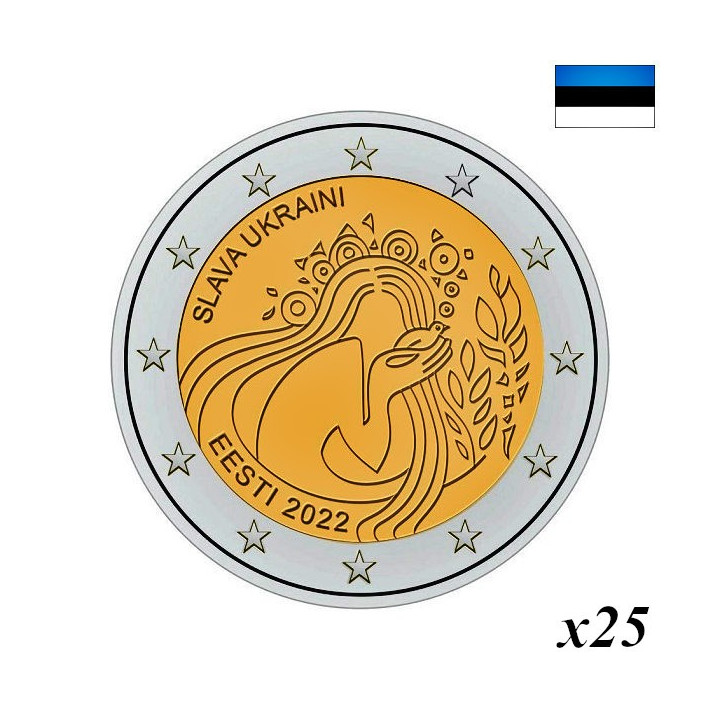 Estonia 2 Euro 2022 "Glory to Ukraine" Roll