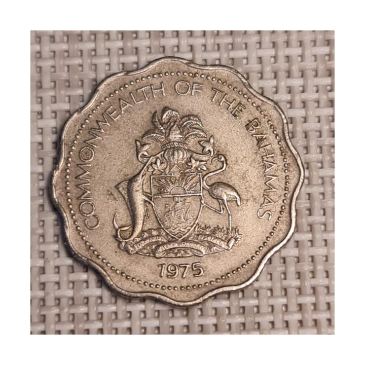 Bahamas 10 Cents 1975 KM-61 VF