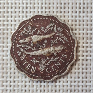 Bahamas 10 Cents 1987 KM-61 F