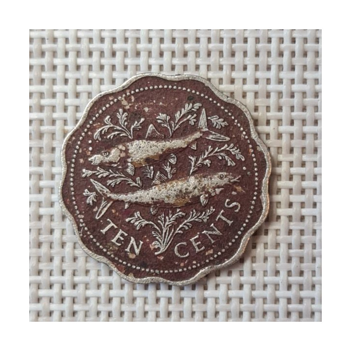 Bahamas 10 Cents 1987 KM-61 F
