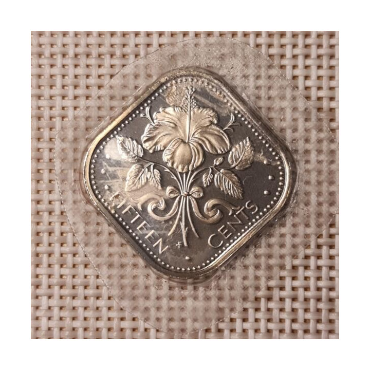 Bahamas 15 Cents 1974 KM-62 Proof