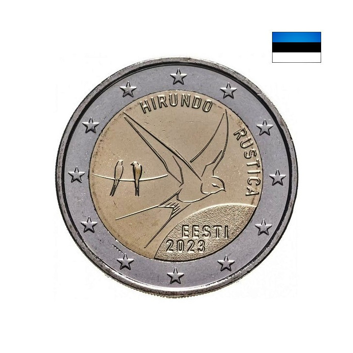 Estonia 2 Euro 2023 "Barn Swallow" UNC