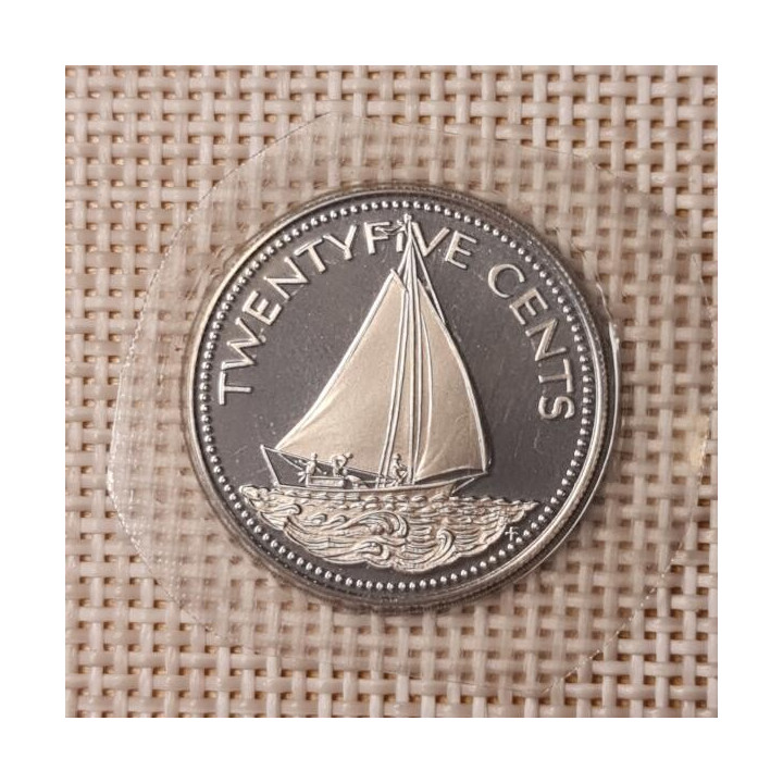 Bahamas 25 Cents 1974 KM-63.1 Proof
