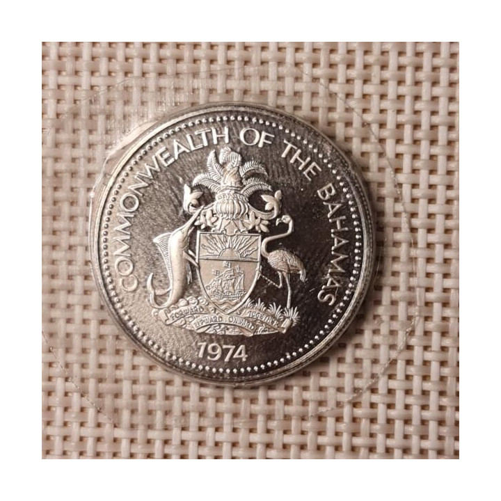 Bahamas 25 Cents 1974 KM-63.1 Proof
