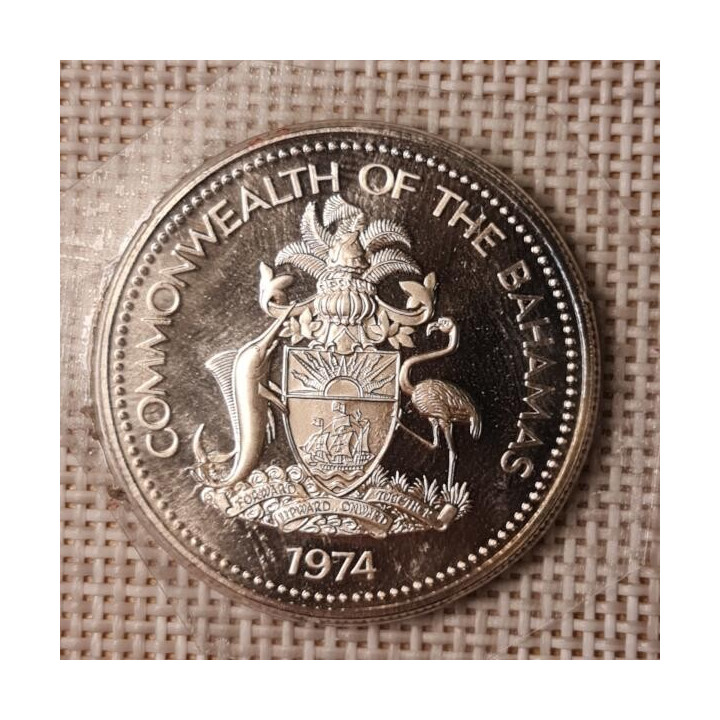 Bahamas 1 Dollar 1974 KM-65a Proof