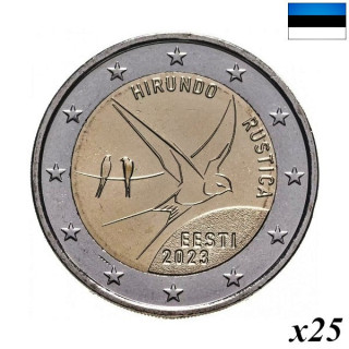 Estonia 2 Euro 2023 "Barn Swallow" Roll
