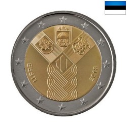 Estonia 2 Euro 2018 "Baltic States" BU (Coin Card)