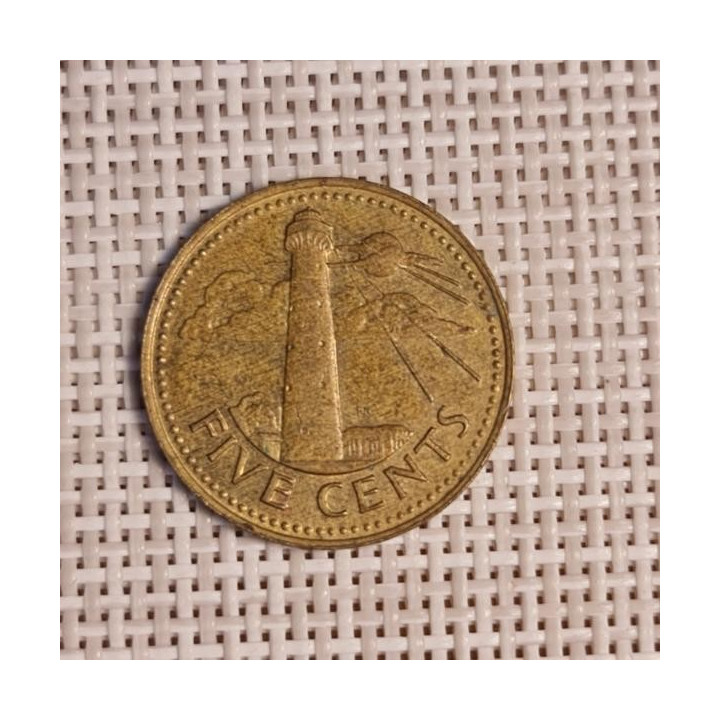 Barbados 5 Cents 1991 KM-11 VF