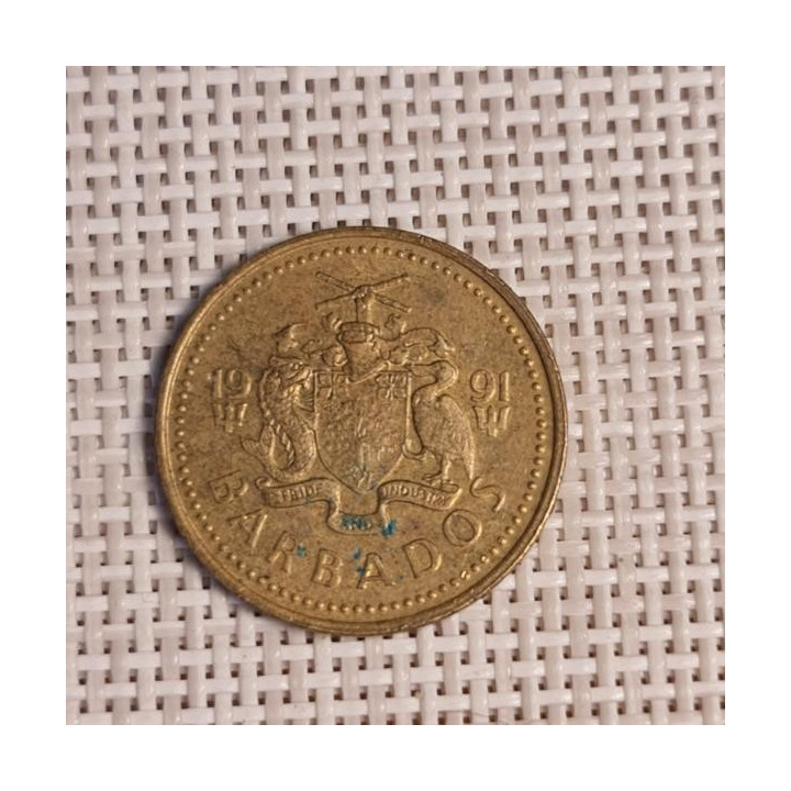 Barbados 5 Cents 1991 KM-11 VF
