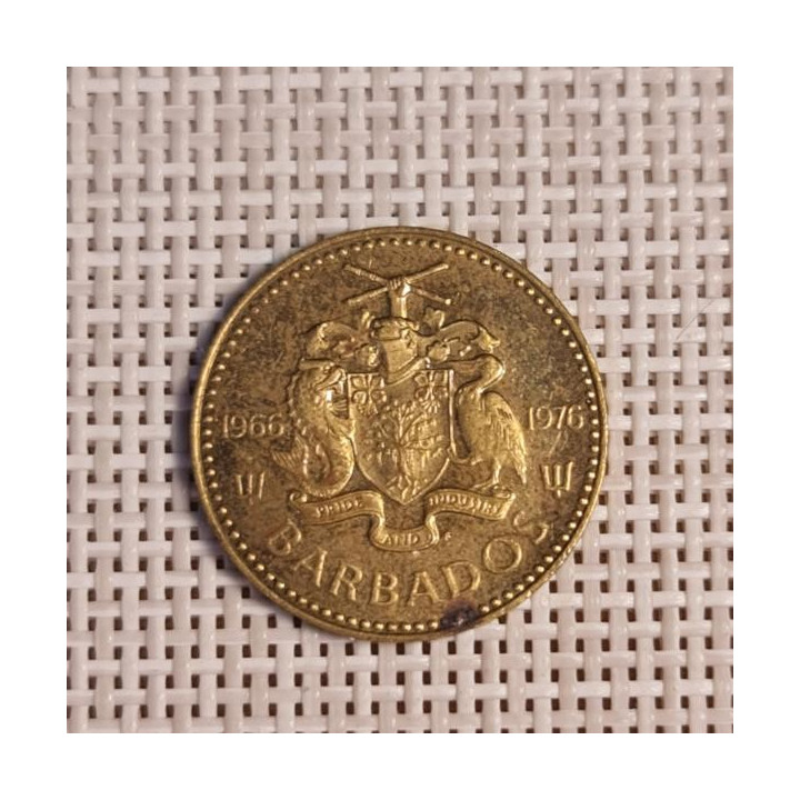 Barbados 5 Cents 1976 "Independence" KM-20 VF