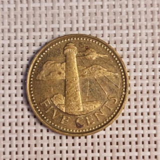 Barbados 5 Cents 1976 "Independence" KM-20 VF