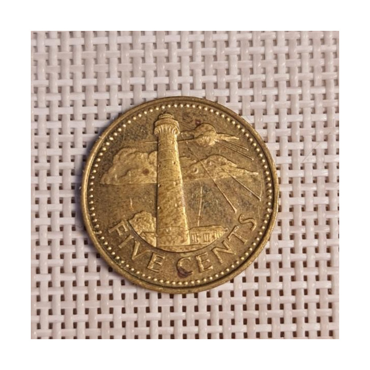 Barbados 5 Cents 1976 "Independence" KM-20 VF