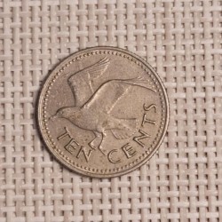 Barbados 10 Cents 1973 KM-12 VF