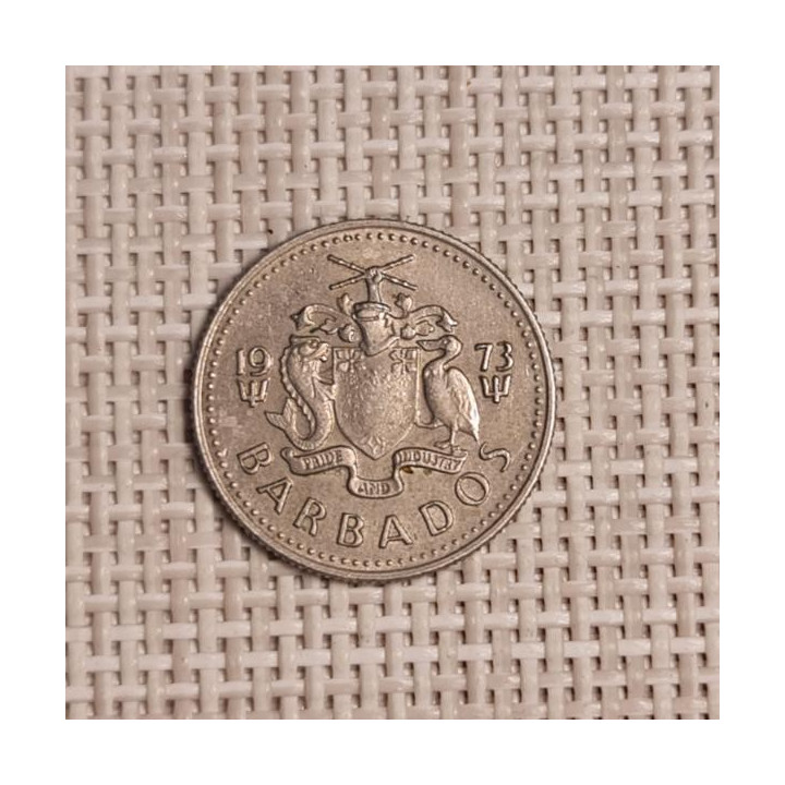 Barbados 10 Cents 1973 KM-12 VF
