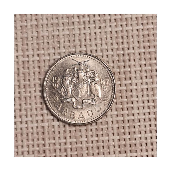 Barbados 10 Cents 1987 KM-12 VF