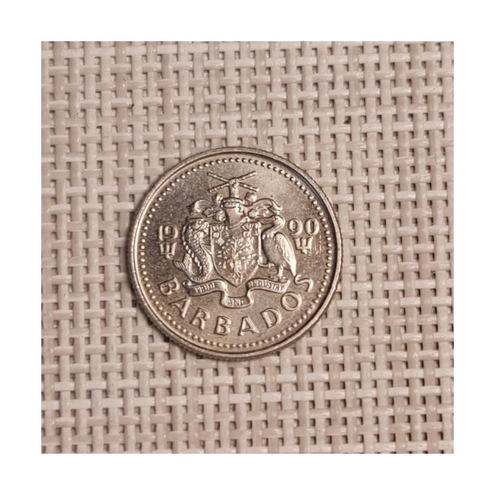 Barbados 10 Cents 1990 KM-12 VF