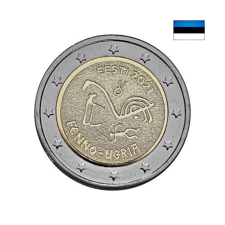 Estonia 2 Euro 2021 "Finno-Ugric" BU (Coin Card)
