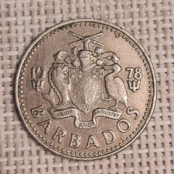 Barbados 25 Cents 1978 KM-13 VF