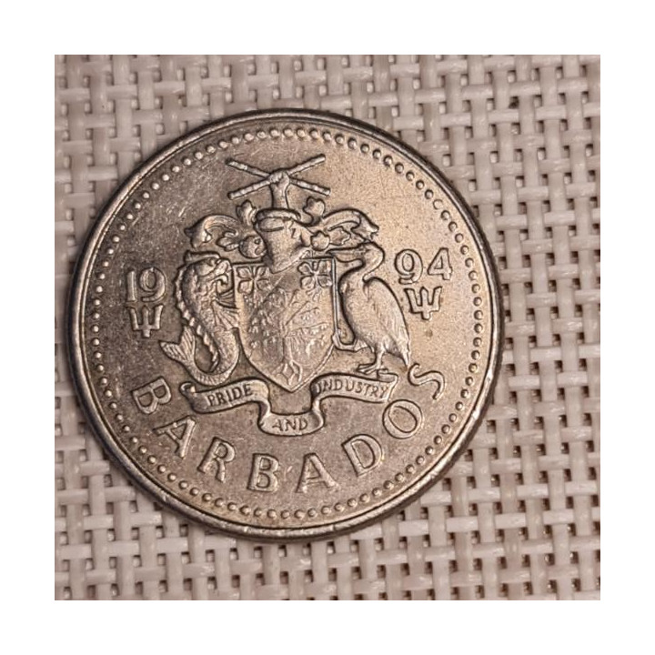 Barbados 25 Cents 1994 KM-13 VF