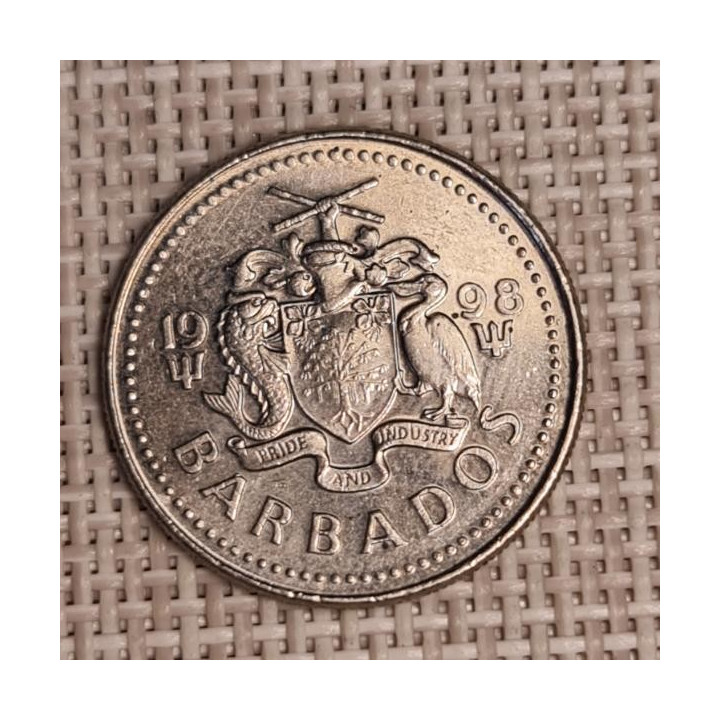 Barbados 25 Cents 1998 KM-13 VF