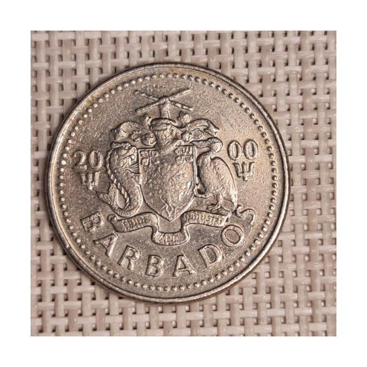 Barbados 25 Cents 2000 KM-13 VF