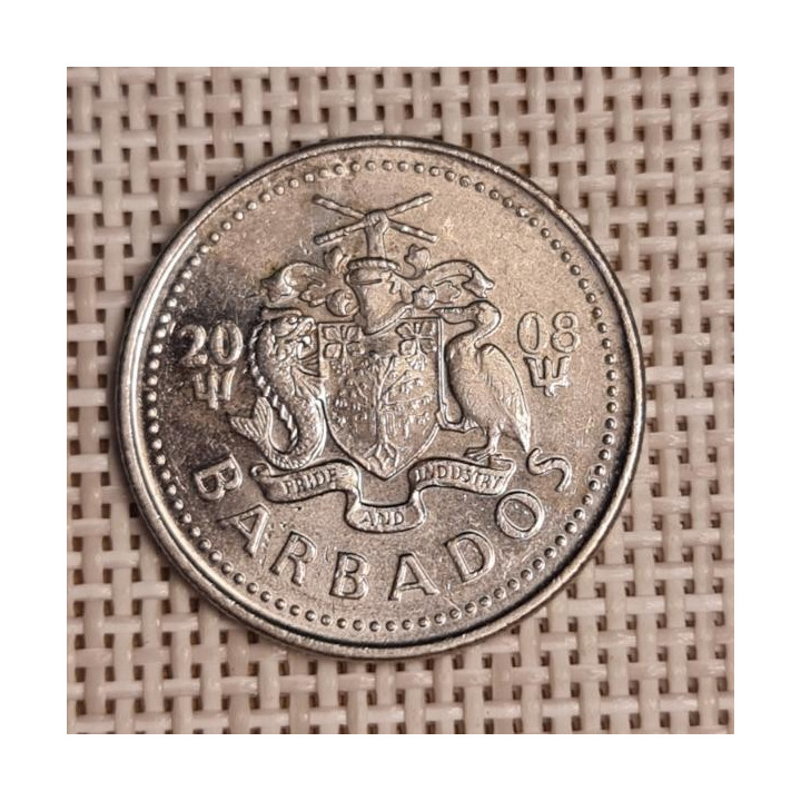 Barbados 25 Cents 2008 KM-13a VF