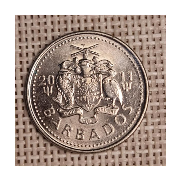 Barbados 25 Cents 2011 KM-13a VF