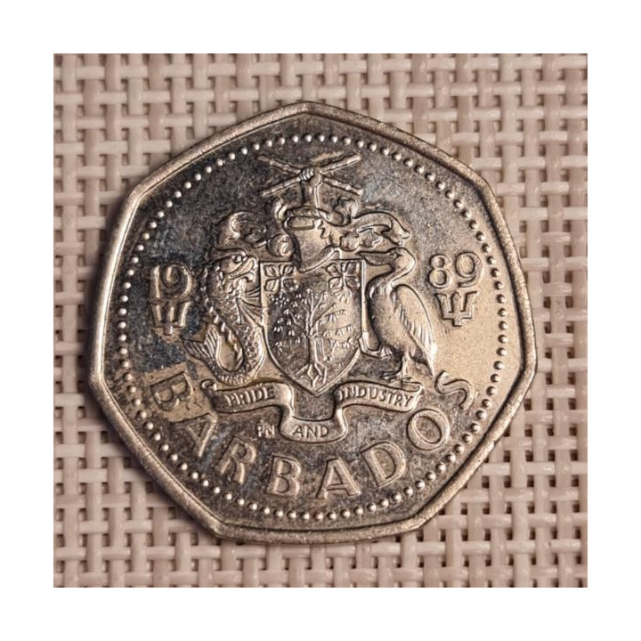 Barbados 1 Dollar 1989 KM-14.2 VF