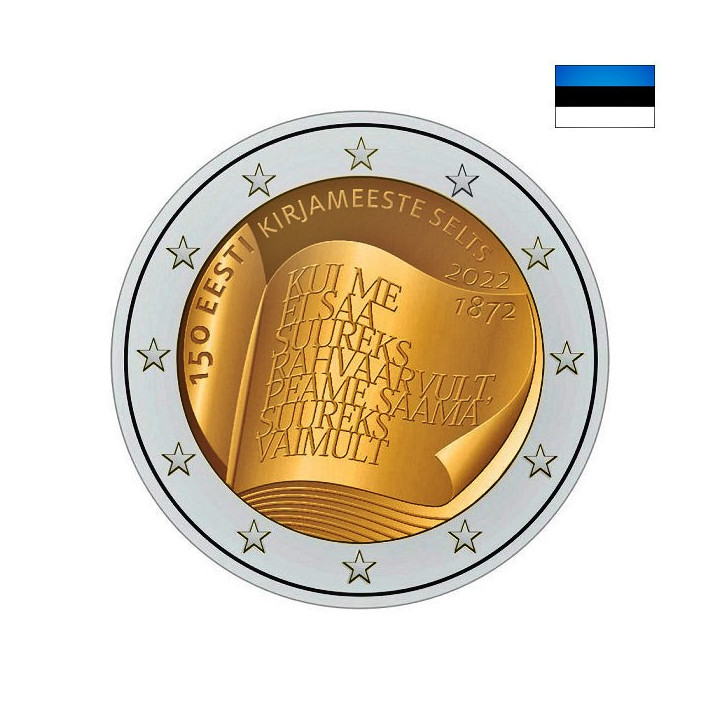 Estonia 2 Euro 2022 "Estonian Literati" BU (Coin Card)