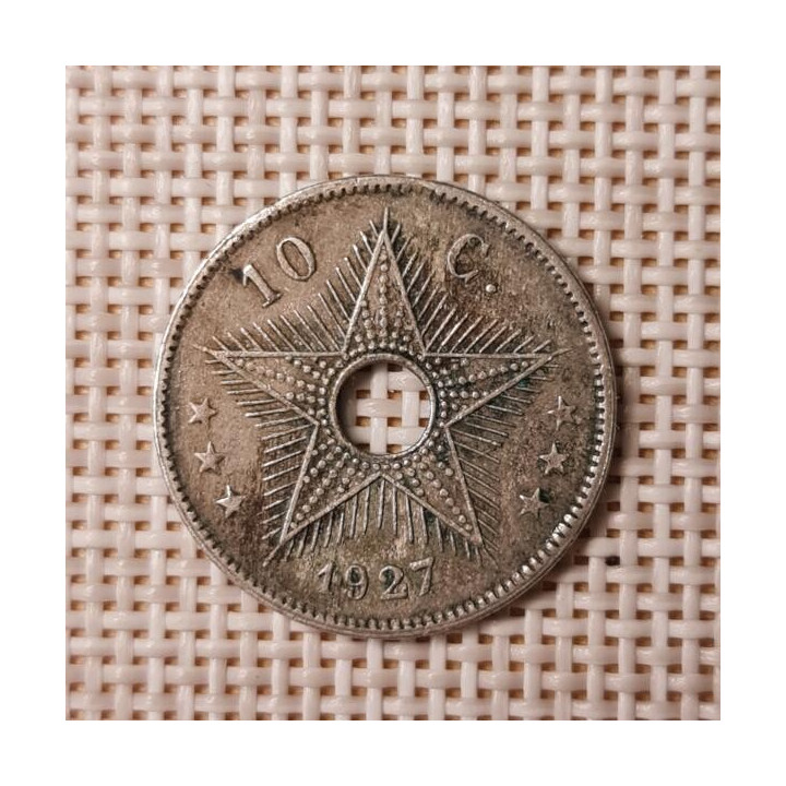 Belgian Congo 10 Centimes 1927 KM-18 VF