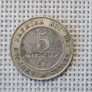 Belgium 5 Centimes 1862 KM-21 VF