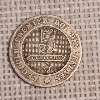 Belgium 5 Centimes 1863 KM-21 F