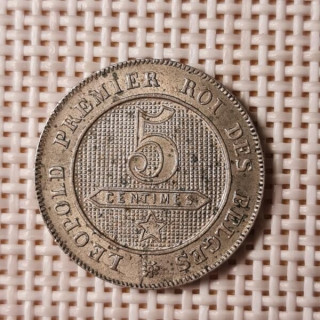 Belgium 5 Centimes 1863 KM-21 XF