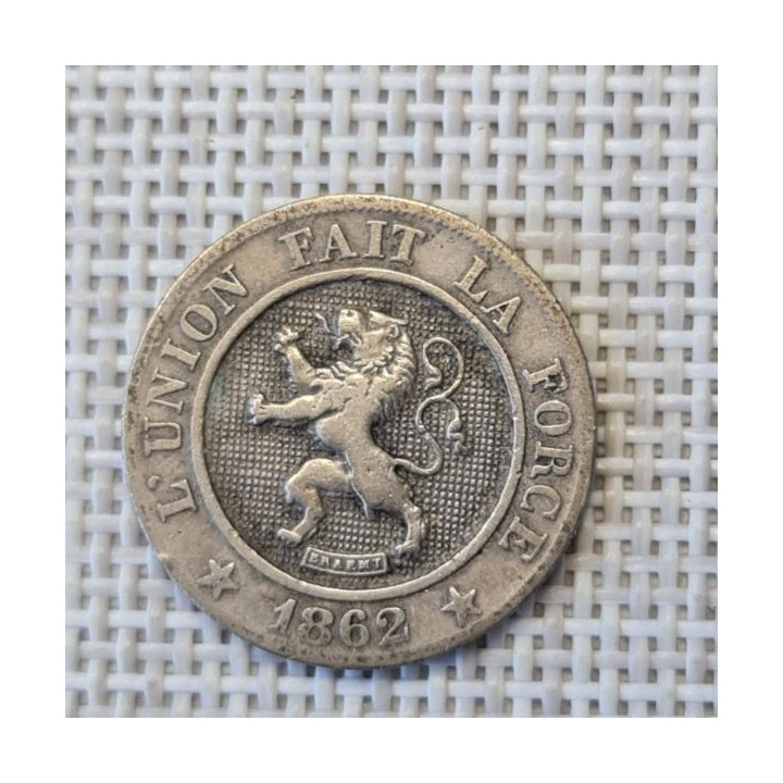 Belgium 10 Centimes 1862 KM-22 VF