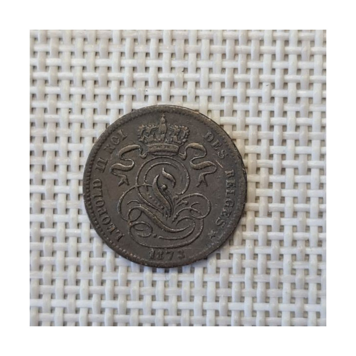 Belgium 1 Centime 1873 KM-33 VF