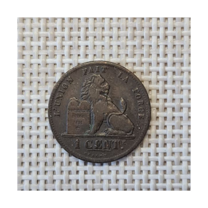Belgium 1 Centime 1873 KM-33 VF