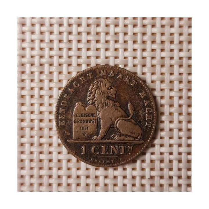 Belgium 1 Centime 1894 KM-34 VF