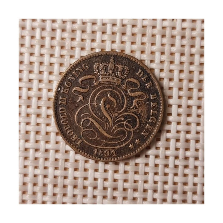 Belgium 1 Centime 1894 KM-34 VF