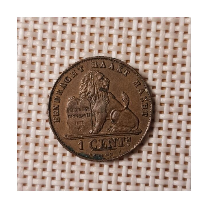 Belgium 1 Centime 1907 KM-33 VF