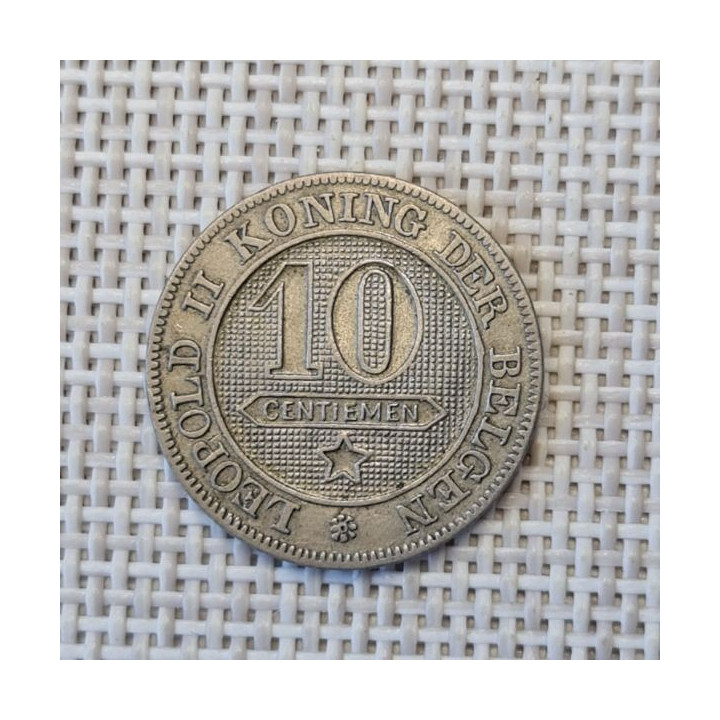 Belgium 10 Centimes 1895 KM-43 VF