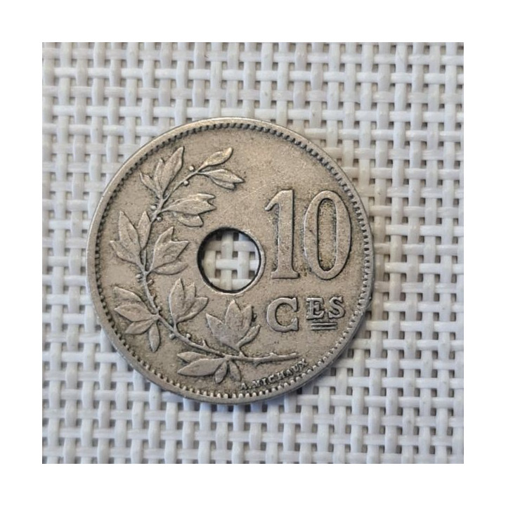Belgium 10 Centimes 1901 KM-48 VF