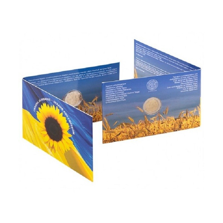 Estonia 2 Euro 2022 "Glory to Ukraine" BU (Coin Card)