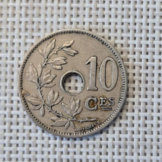 Belgium 10 Centimes 1904 KM-52 VF