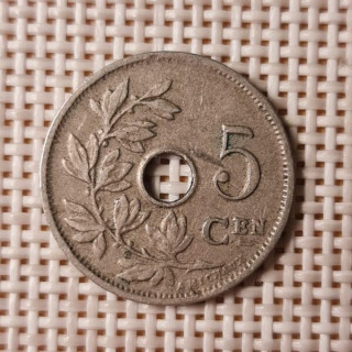 Belgium 5 Centimes 1910 KM-67 VF