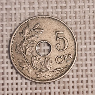 Belgium 5 Centimes 1914 KM-67 VF