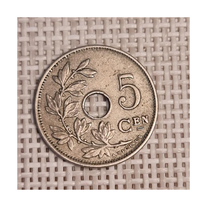 Belgium 5 Centimes 1914 KM-67 VF