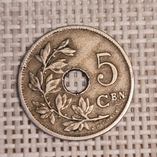 Belgium 5 Centimes 1920 KM-67 VF