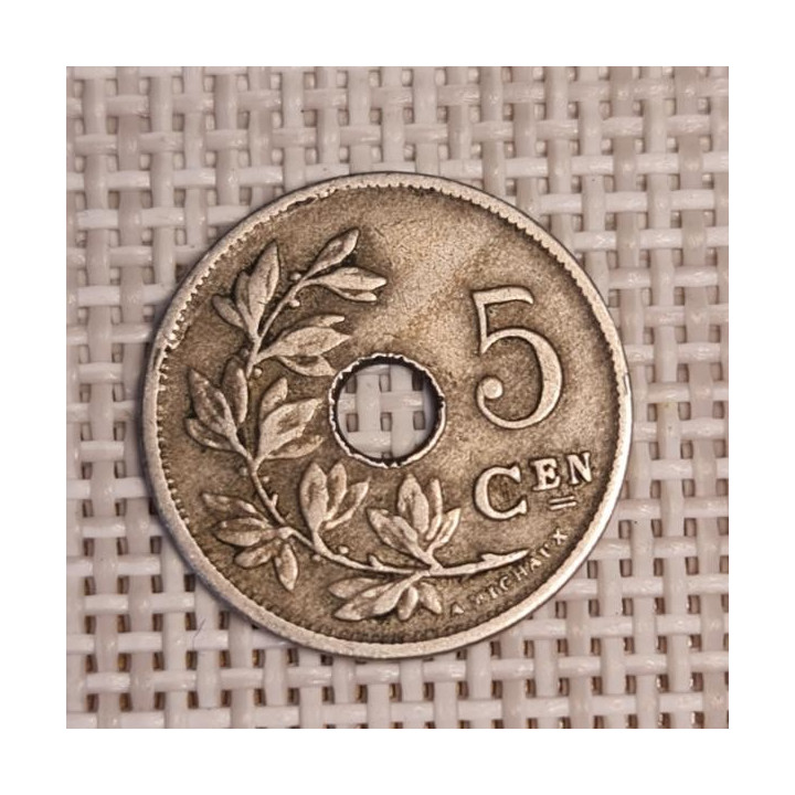Belgium 5 Centimes 1920 KM-67 VF