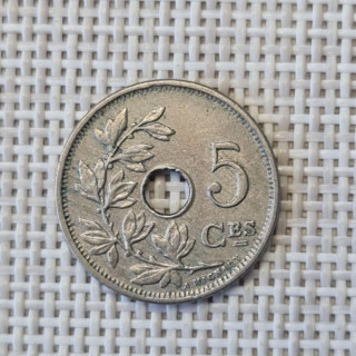 Belgium 5 Centimes 1920 KM-66 VF
